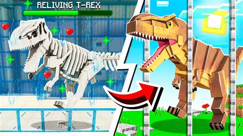 How To Bring Dinosaur Fossils Back To Life In Minecraft Youtube