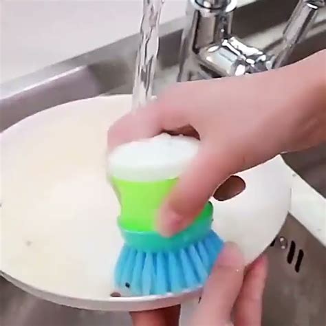 Creative Plastic Kitchen Washing Utensils Pot Dish Brush With Washing