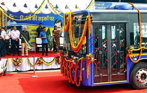 Delhi Cm Arvind Kejriwal Flags Off Low Floor Buses