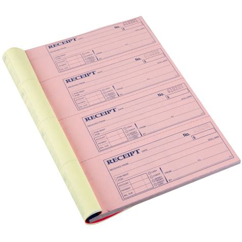 Adams TC1182 3 Part Carbonless Rent Receipt Book With 100 Receipts