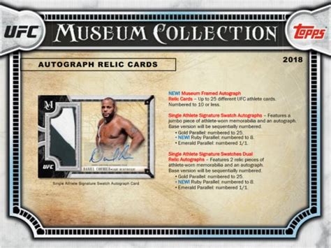 Topps Ufc Museum Collection Hobby Box Breakaway Sports Cards