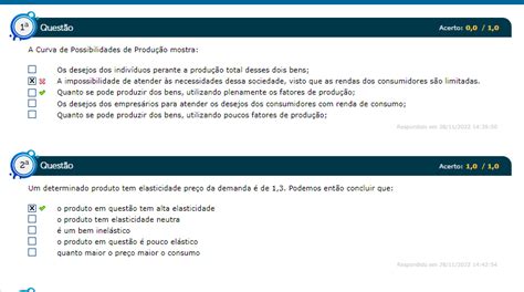 Simulado ECONOMIA EMPRESARIAL Economia Curva De Possibilidades