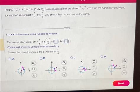 Solved The Path R T Cost I Sint J Describes Motion On Chegg