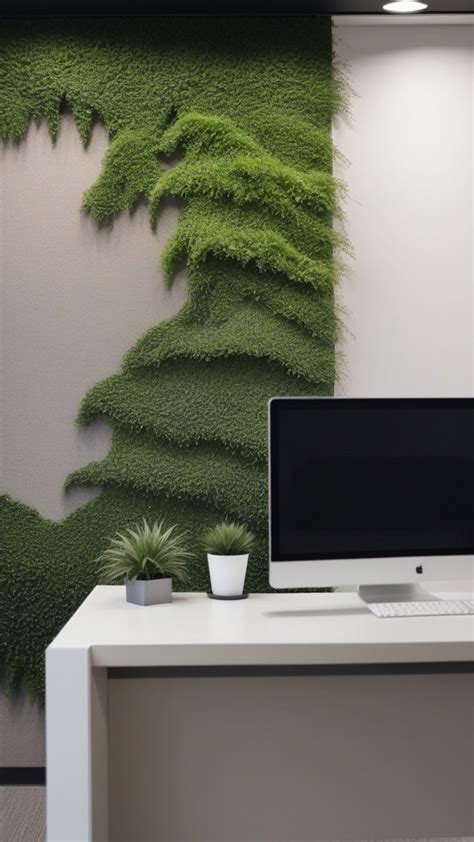 Beautiful modern office wall interior with a loy of plants by 4naivnaya - Playground