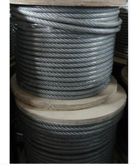 Steel Rope 6X7 FC With UV Resistant PVC Coated China Steel Wire Rope