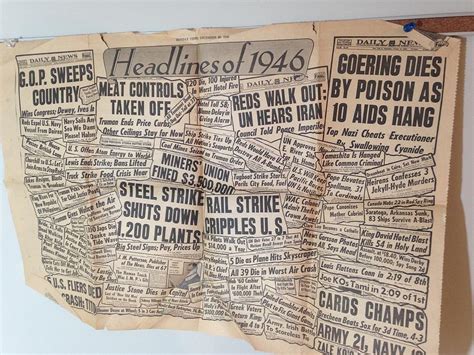 1946 Headlines Photograph By Marty Klar Fine Art America