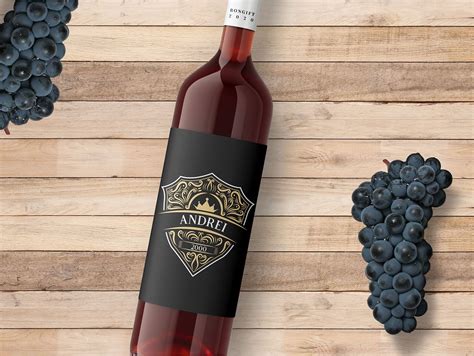 Eticheta Sticla Vin Personalizata Cu Nume Si Anul Nasterii Black