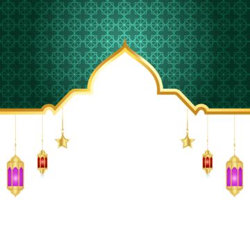 Twibbon Ramadan White Transparent Ramadan Twibbon Gold Frame With