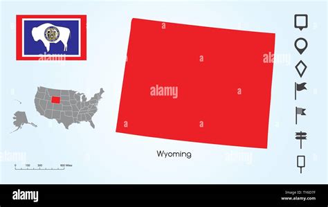 Mapa de los Estados Unidos de América con el estado seleccionado de