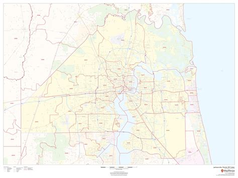 Jacksonville Florida Zip Codes Map