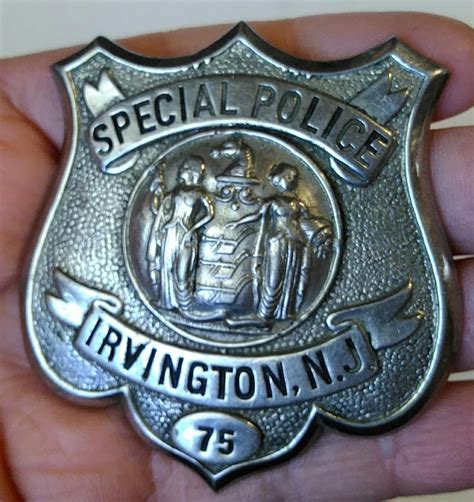 Vintage Obsolete Special Police Badge Irvington Nj 75 1874763078