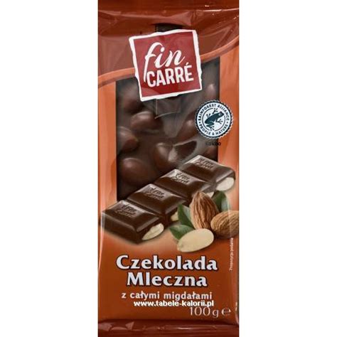 Ile Kcal Ma Czekolada Mleczna Z Ca Ymi Migda Ami Fin Carre Tabele