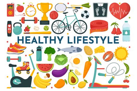 14 Healthy Lifestyle Vector Illustration By Denayunethj Thehungryjpeg