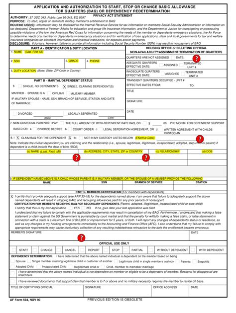 Af Form 594 Fill Out Sign Online DocHub