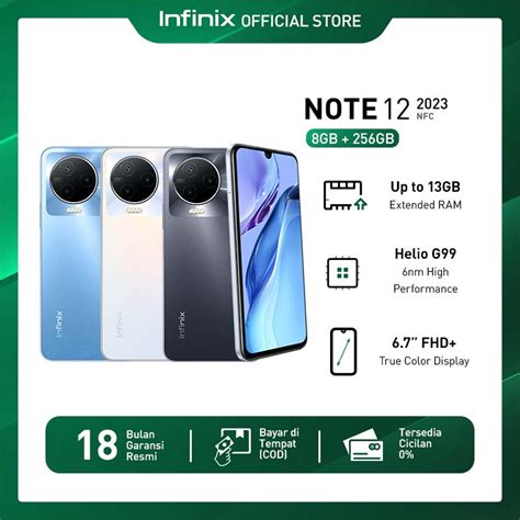 Jual Infinix Note 12 2023 8 256GB Up To 13GB Extended RAM Helio G99