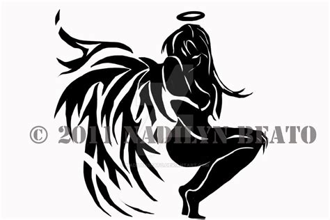 Tribal Angel Tattoo By Nadilynbeato On Deviantart Artofit