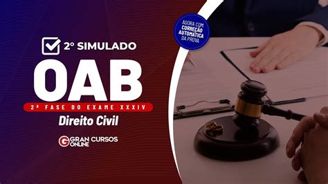 Corre O Do Simulado Oab Fase Do Exame Xxxiv Direito Civil