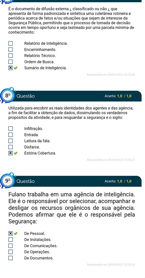 simulado Doutrina de Inteligência I