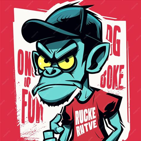 Premium Vector Funky Apes Vector Illustration Tshirt Design