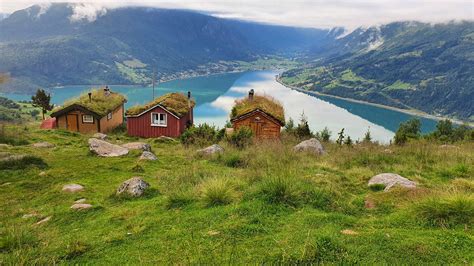 Postcard View Of Olden And Loen From Rakssetra Loen Norway Travel