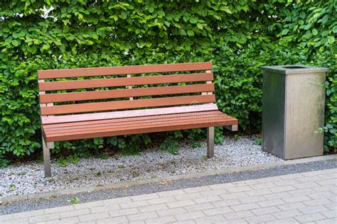 New Modern Bench In Park Outdoor City Architecture Wooden Benches