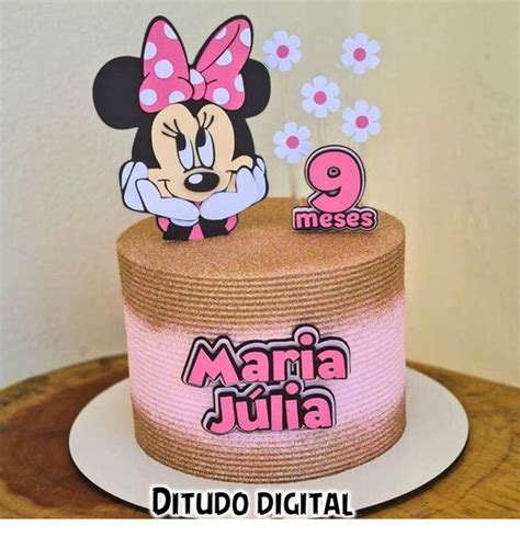 Topo Imagem Bolo Da Minnie Rosa Chantilly Br Thptnganamst Edu Vn