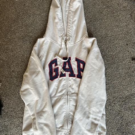 Gap Zip Up Hoodie Size S Preloved Has Small Depop