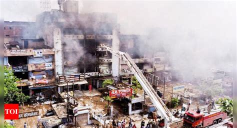 Fire Ravages Commercial Towers In Kanpur Kanpur News Times Of India