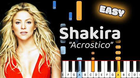 Shakira Acrostico Piano Tutorial Easy Youtube