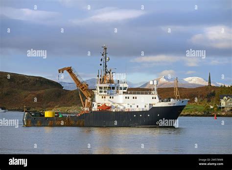 Northern Lighthouse Board S Tender POLE STAR Engaged In Cleaning And