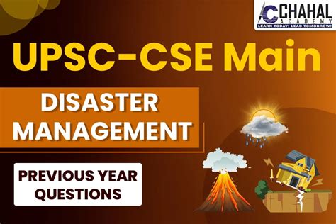 Upsc Mains Disaster Management Pyq Of Disaster Management Practice