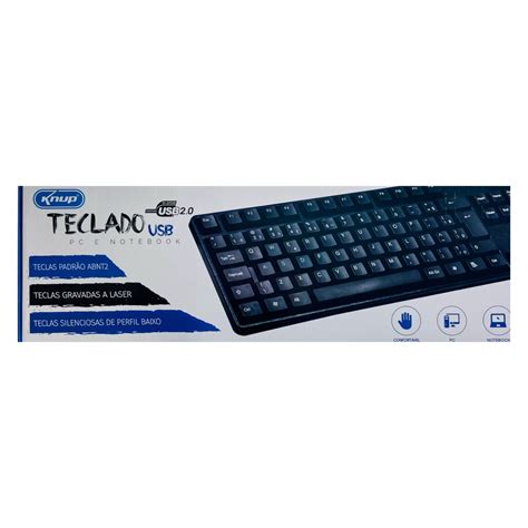 Teclado Knup Multim Dia Usb Pc E Notebook Padr O Abnt Kp