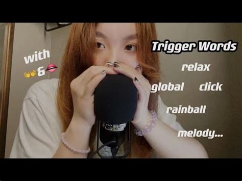 ASMR Whispering Trigger Words Mouth Sounds Hand Sounds And Hand