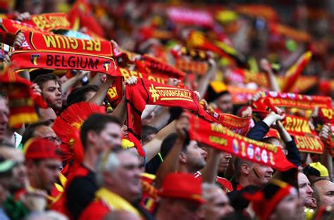 Belgium Football Fans Cheer In World Cup Tournament Belgium Fifa