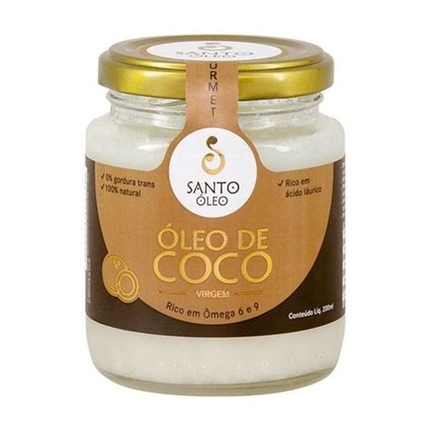 Óleo de Coco Extra Virgem SANTO ÓLEO 200ml Óleo marche br