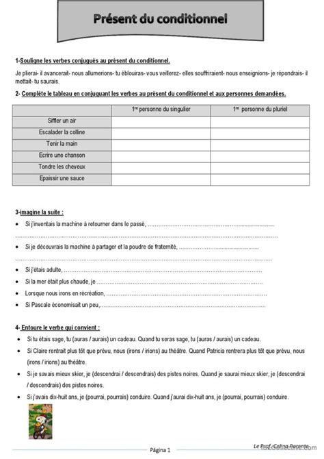 Conditionnel Pratique De La Grammai Fran Ais Fle Fiches Pedagogiques