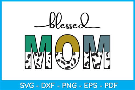 Blessed Mom Leopard Sunflower Sub Vol 2 Graphic By TrendyCreative