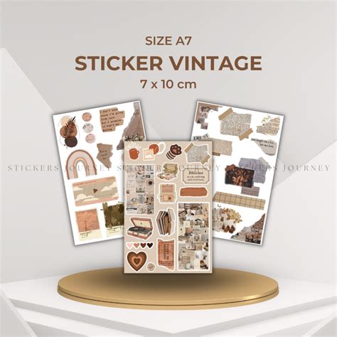 Jual Sticker Aesthetic Vintage Series Stiker Aesthetic Deco Planner