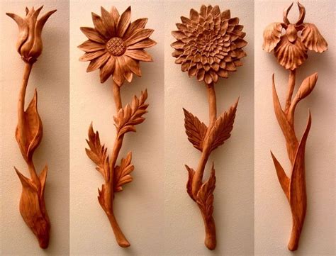 Soo Pretty Flowers Wood Carving Designs Wood Carving Art Flower Carving