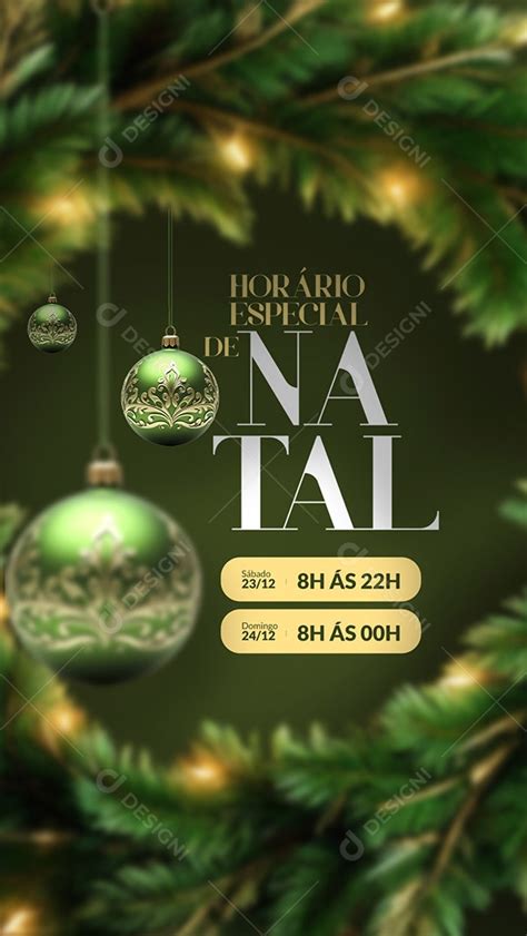 Story Hor Rio Especial De Natal Lojas Rcios Empresas Social Media