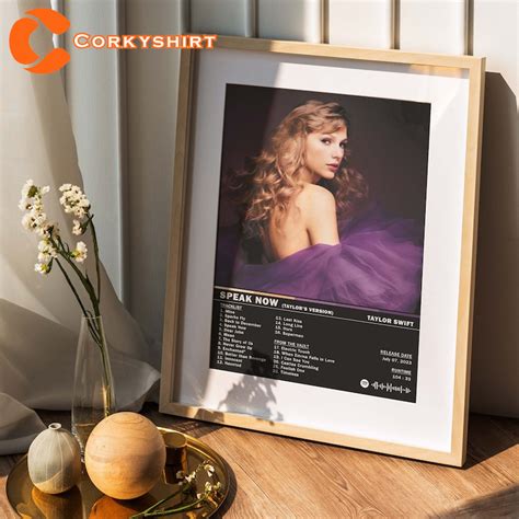 Speak Now Taylor Version Tracklist Poster