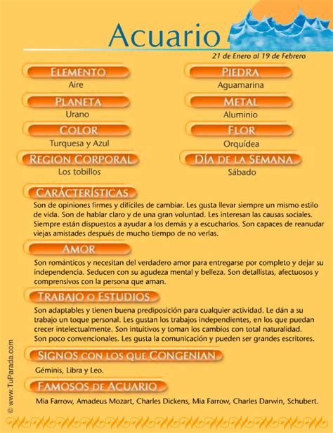 Acuario signo del zodíaco características del signo Acuario fechas