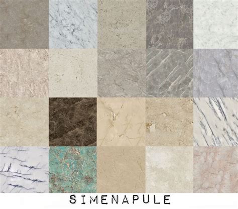 Some Different Types Of Marble Tiles With The Words Simenapule Written