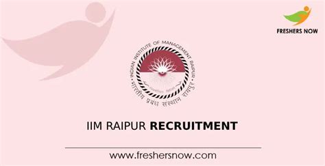 IIM Raipur Recruitment 2023 Notification For 31 Posts Online Form