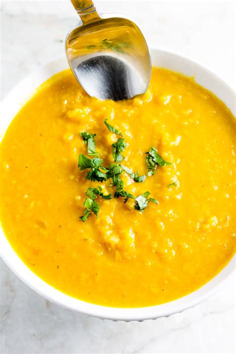 Curry Butternut Squash Lentil Soup Lean Green Nutrition Fiend