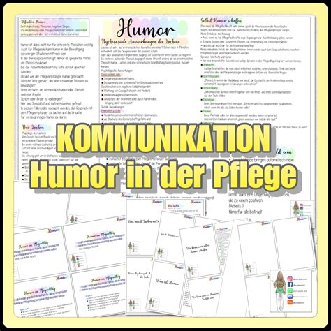 003 012 Kommunikation Humor In Der Pflege Zusammenfassung Etsy