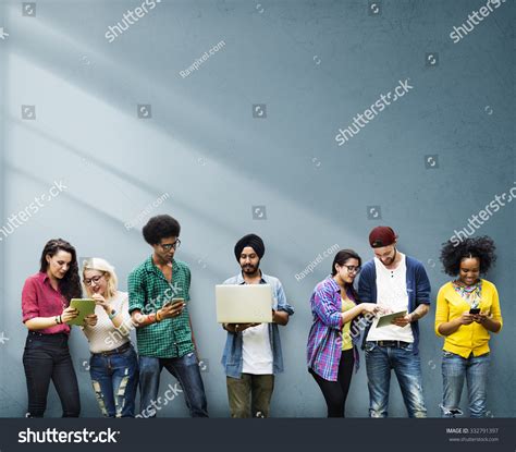 Diverse Group Students Studying Together Wall Stock Photo Edit Now