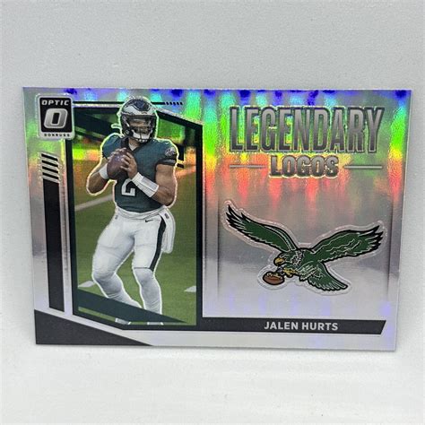 2021 Panini Donruss Optic Jalen Hurts Legendary Logos Silver Holo Prizm