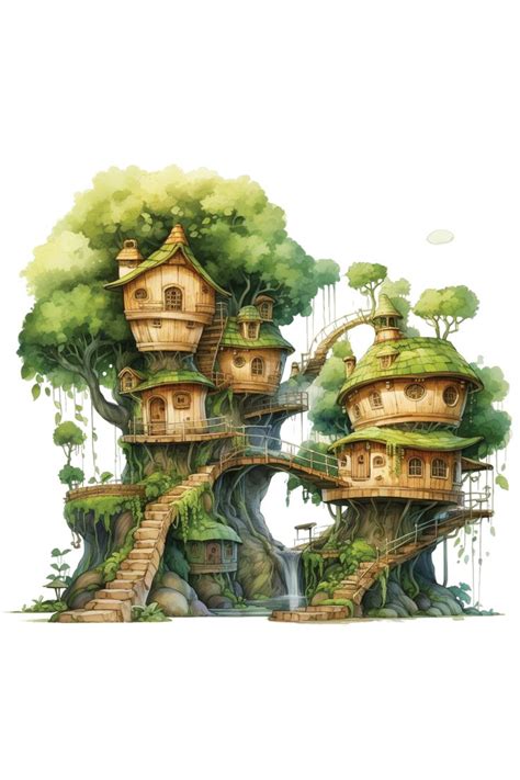 Fairy Treehouse Magical Treehouse Art Fairy Magiccute Tiny House