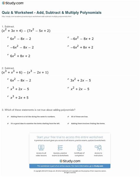 Multiplying Monomials Worksheet Math Aids